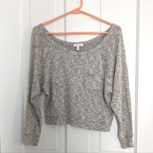 Y2K Delia's Cropped Heather Gray Sweater